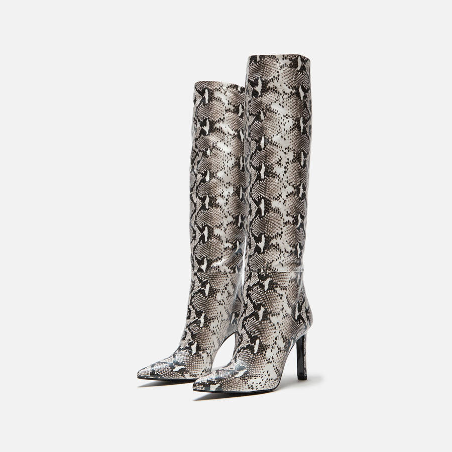 Silver Women Kith Femme LA Soho Boot Heels | 0387-XAQLW
