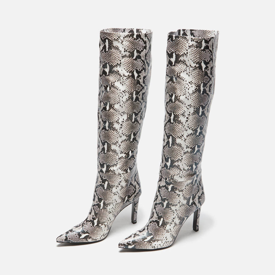 Silver Women Kith Femme LA Soho Boot Heels | 0387-XAQLW
