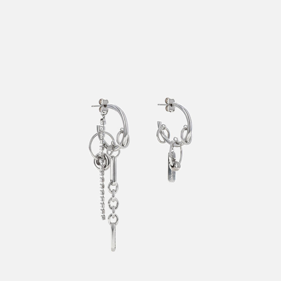 Silver Women Kith Justine Clenquet Iris Crystal Earrings Jewelry | 6827-NTVLX