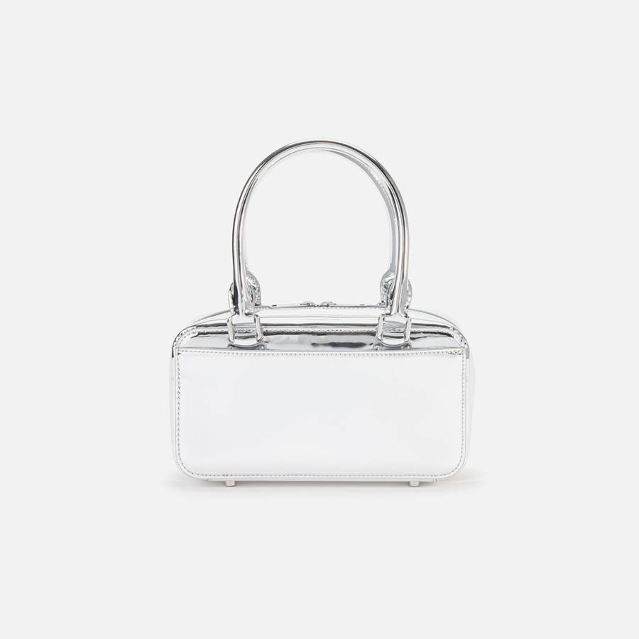 Silver Women Kith Self-Portrait Leather Mini Tote Bags | 3268-QGDUC