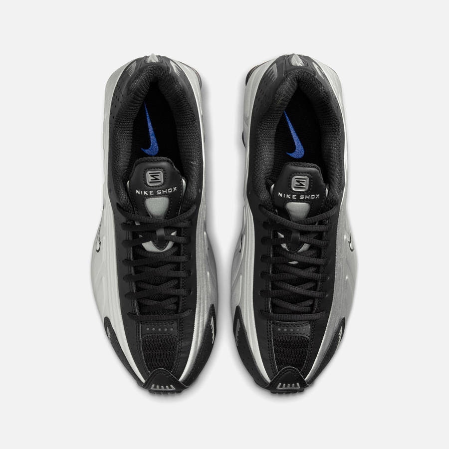 Silver / Black / Blue Women Kith Nike WMNS Shox R4 Sneakers | 8362-JLGCW