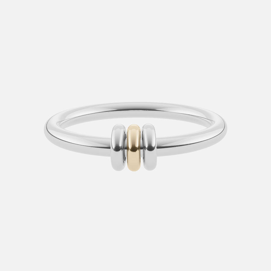 Silver / Gold Women Kith Spinelli Kilcollin Sirius SG Core Ring Jewelry | 2371-LYIMB