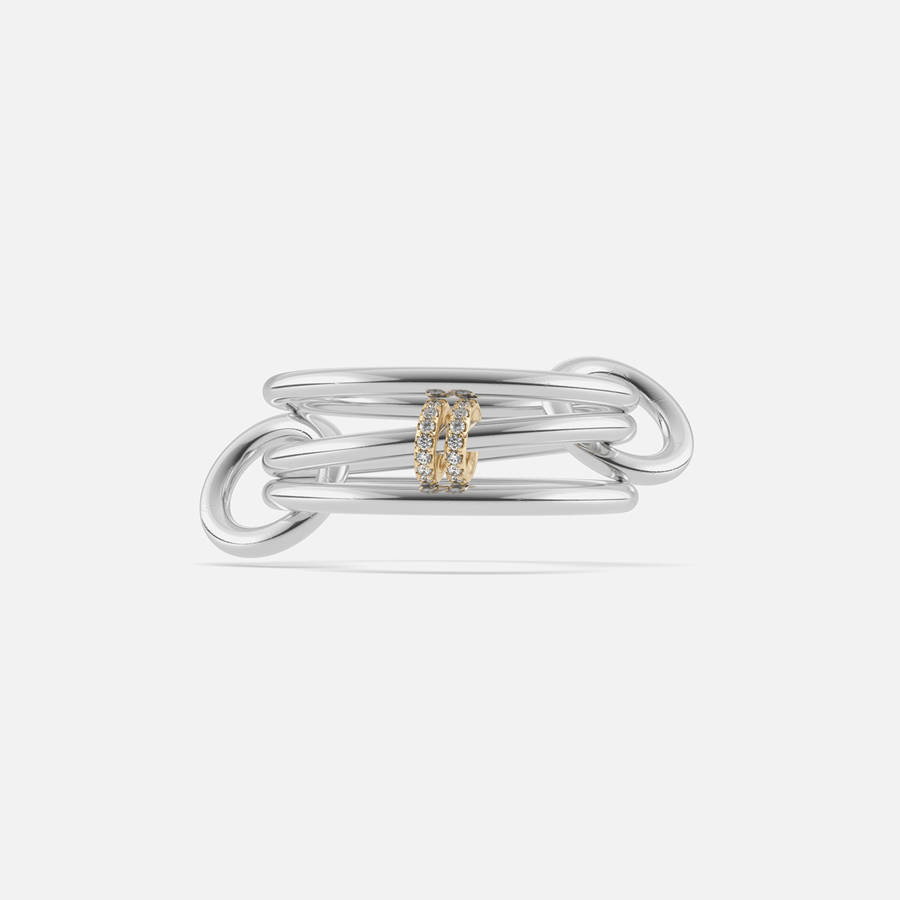 Silver / Gold Women Kith Spinelli Kilcollin Acacia Gris Ring Jewelry | 8735-BTSGR