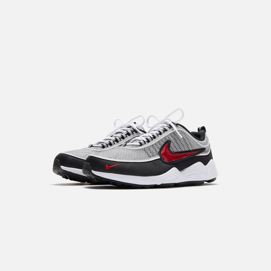 Silver / Red / Black / White Men Kith Nike Air Zoom Spiridon OG Sneakers | 1689-WRQGI