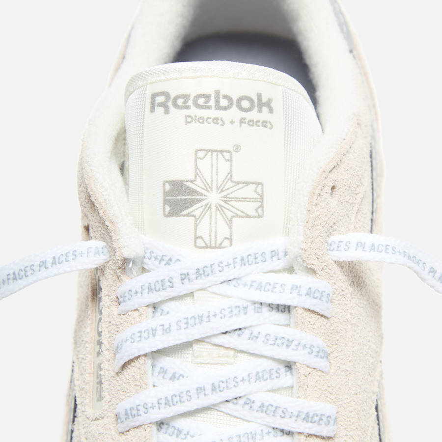 Silver / White Men Kith Reebok x Place+Faces Classic Leather Sneakers | 8093-NEHLP