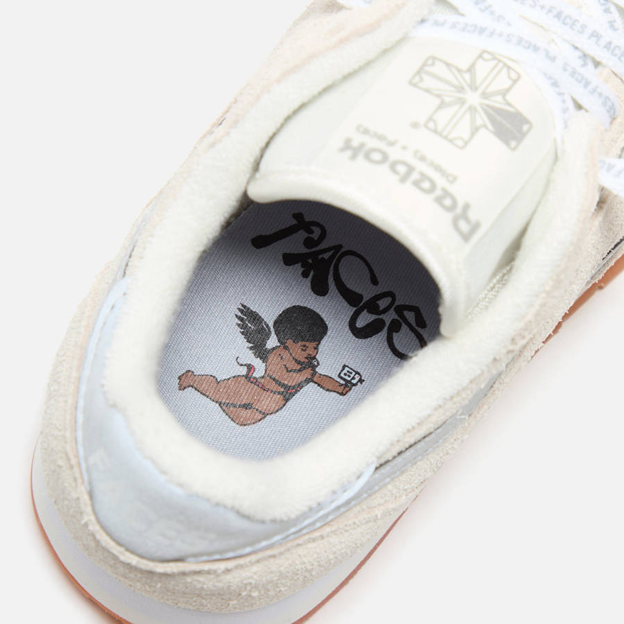 Silver / White Men Kith Reebok x Place+Faces Classic Leather Sneakers | 8093-NEHLP