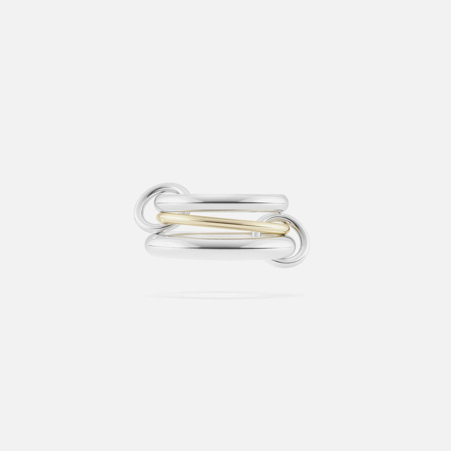 Silver / Yellow Gold Women Kith Spinelli Kilcollin Amaryllis 3 Link Ring Jewelry | 3249-XAJUV