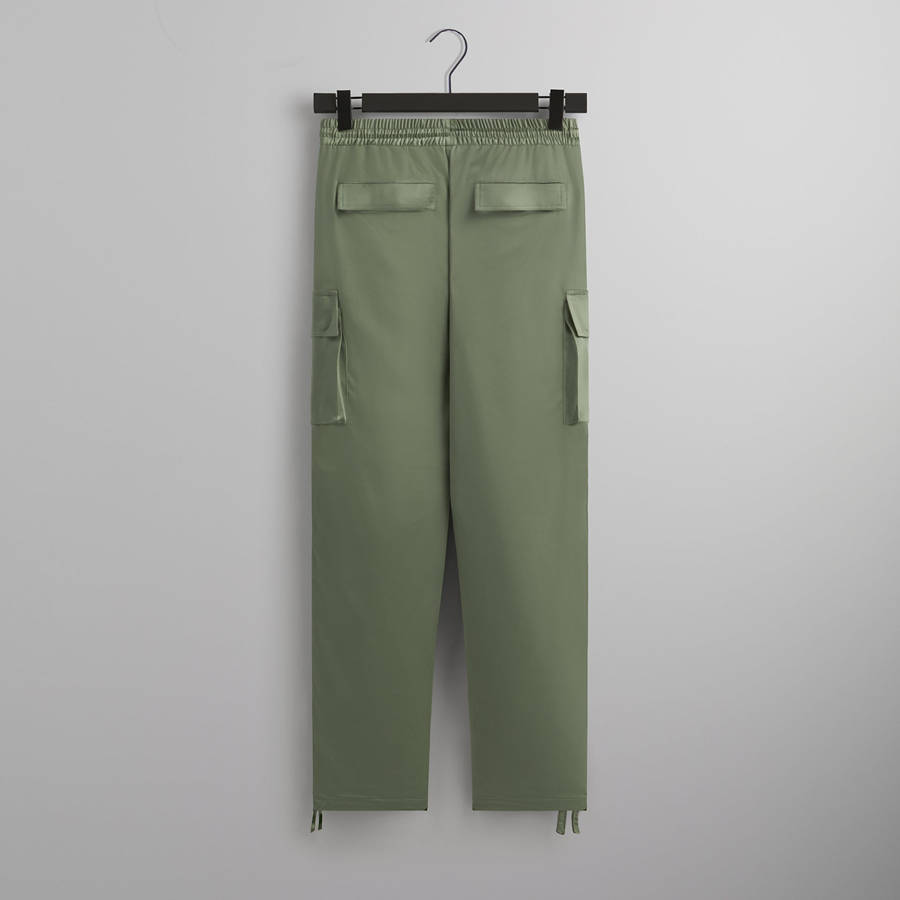Turquoise Men Kith and Kin Washed Satin Kelvin Parachute Pants | 9051-PNMBH