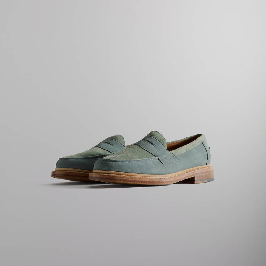 Turquoise Women Kith for Blackstock and Weber The Ellis Penny Loafers | 2306-JQBZA
