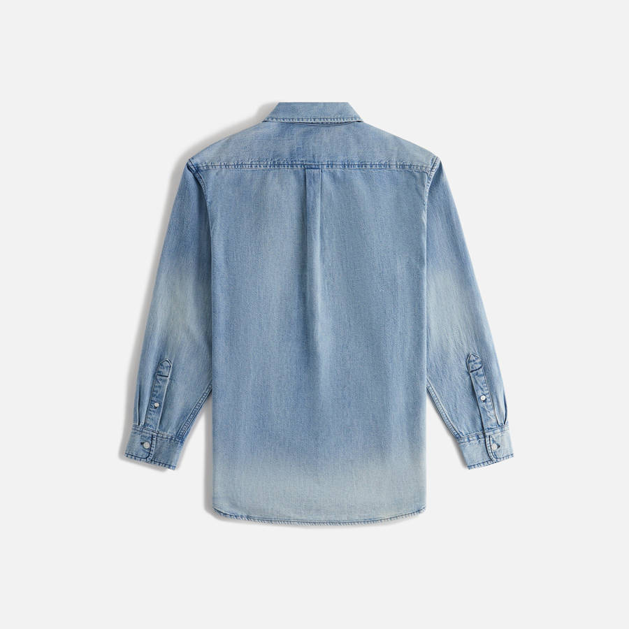 Wash Women Kith Ora II Denim Shirts | 4592-DSQZN