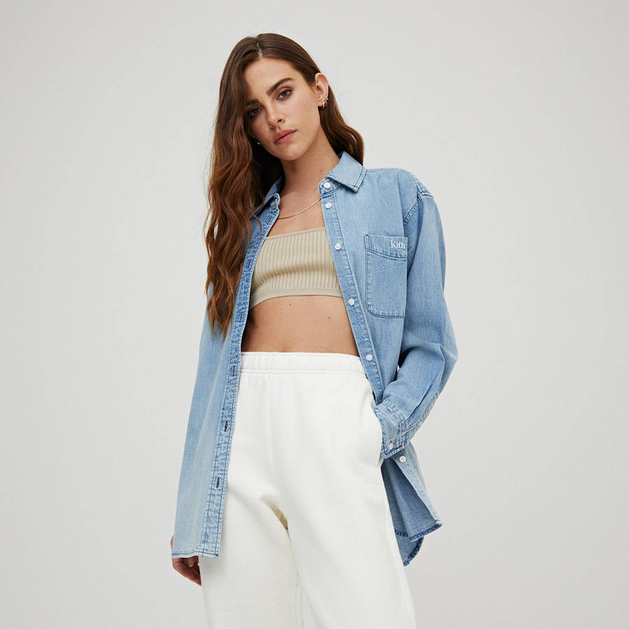 Wash Women Kith Ora II Denim Shirts | 6384-STKOI