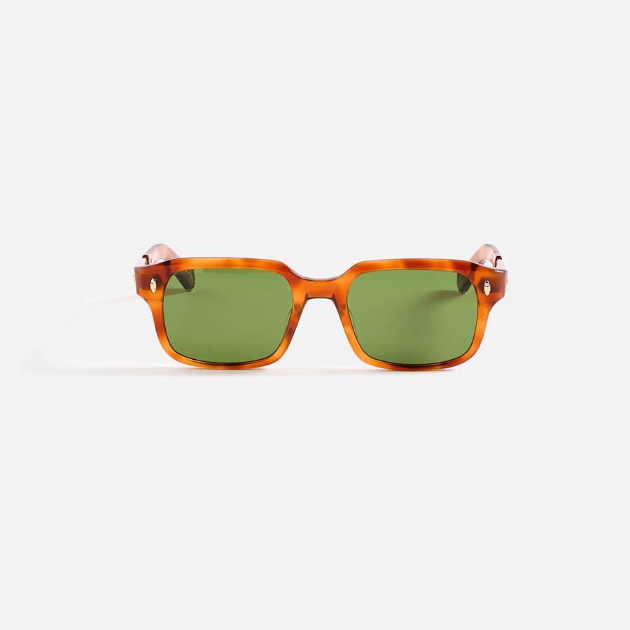 White Gold / Green Men Kith Garrett Leight Mr. Leight Purveyor Sunglass Sunglasses | 1238-YBMZW