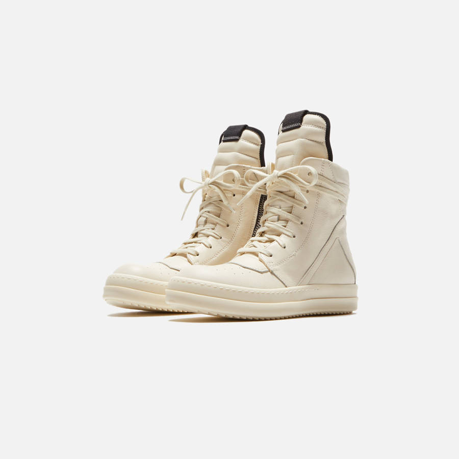 White Kids' Kith Rick Owens Geobasket Sneakers | 2798-JFGPX