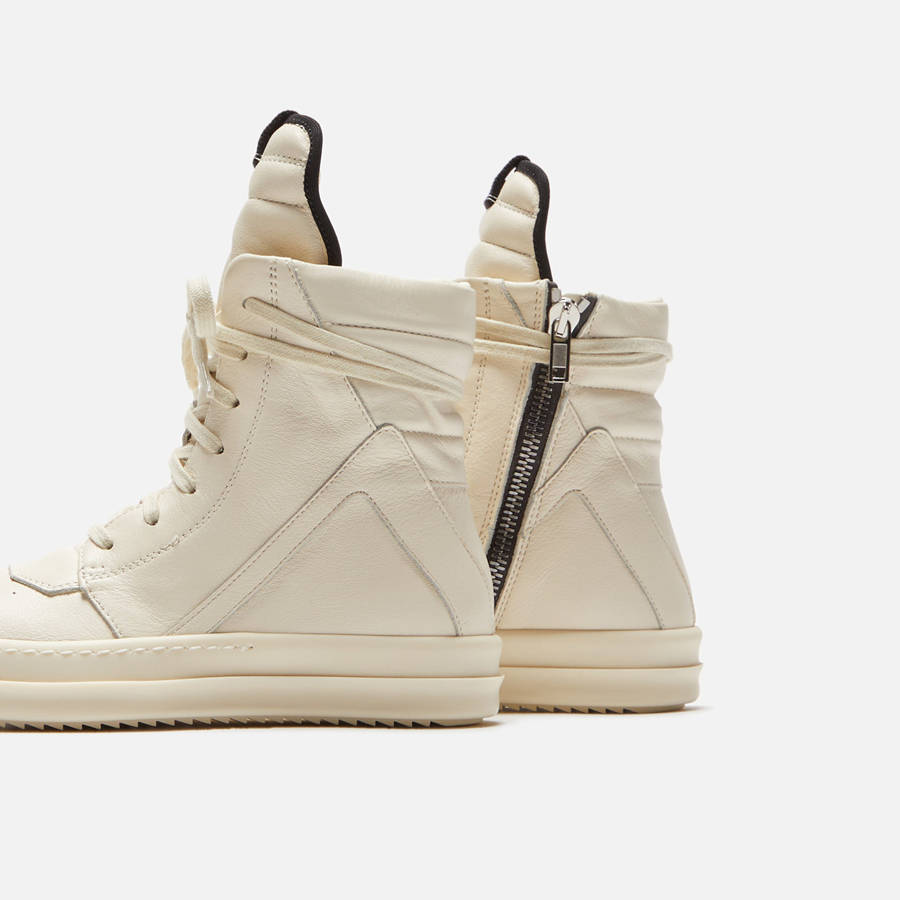 White Kids' Kith Rick Owens Geobasket Sneakers | 2798-JFGPX
