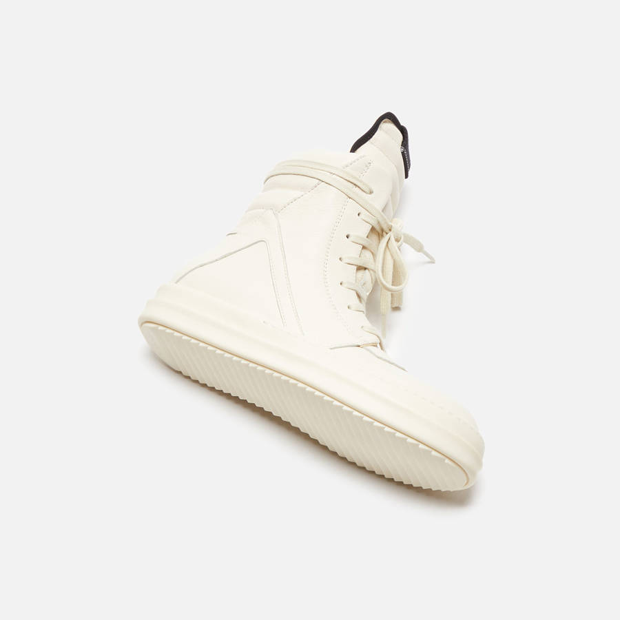 White Kids' Kith Rick Owens Geobasket Sneakers | 2798-JFGPX