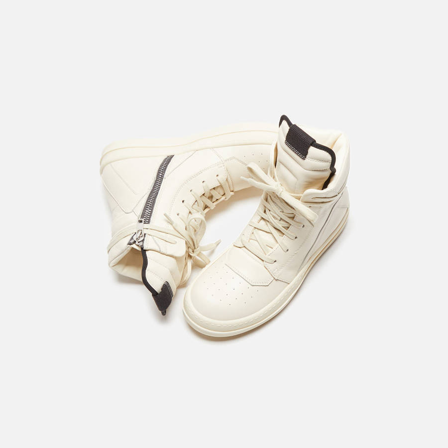 White Kids' Kith Rick Owens Geobasket Sneakers | 2798-JFGPX