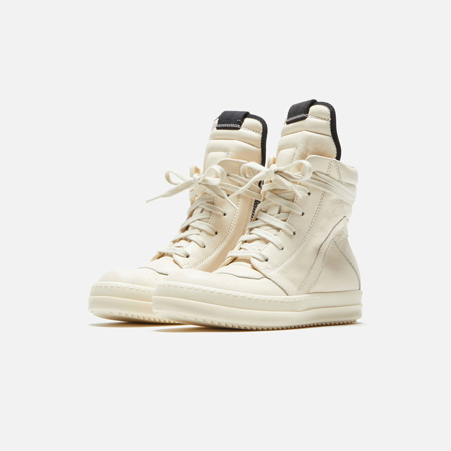 White Kids' Kith Rick Owens Geobasket Sneakers | 6457-MHLGX