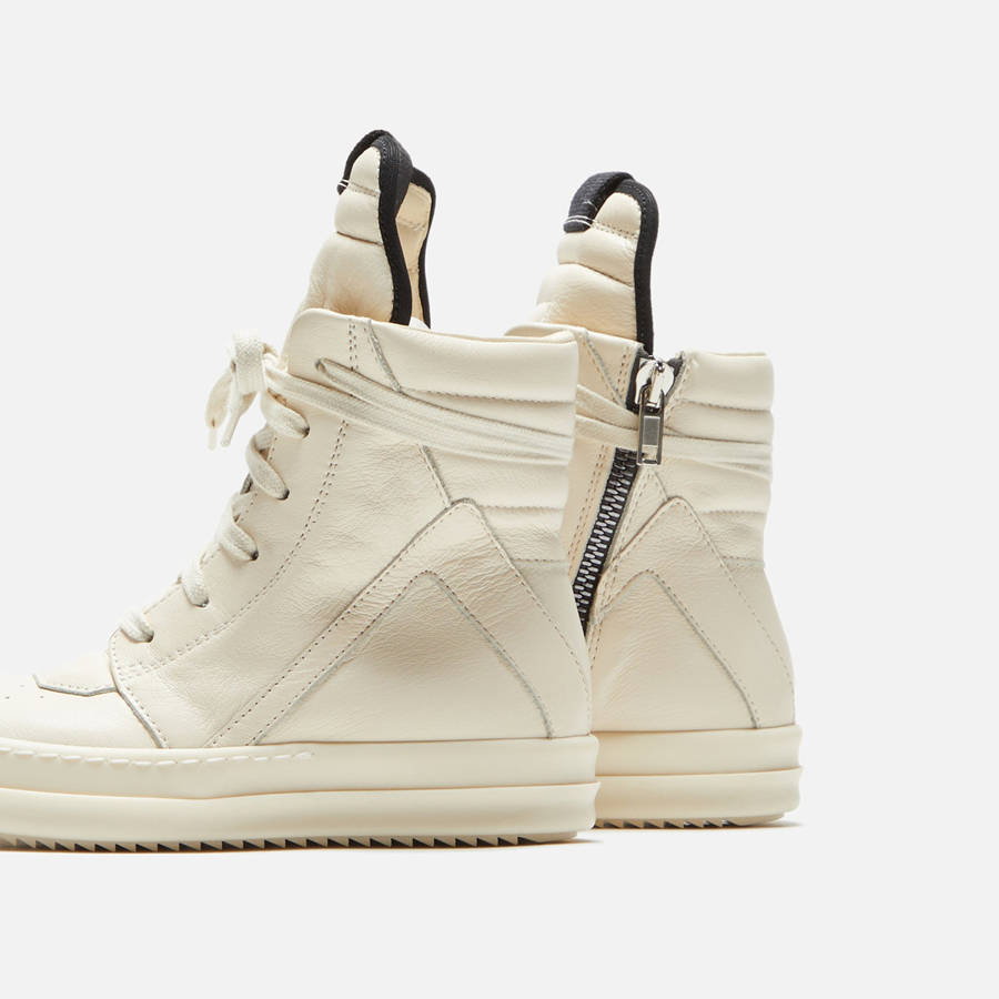 White Kids' Kith Rick Owens Geobasket Sneakers | 6457-MHLGX