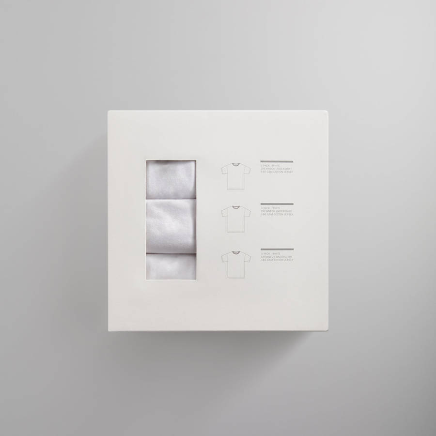 White Men Kith 3-Pack Undershirt T-Shirt | 3265-AOZWG
