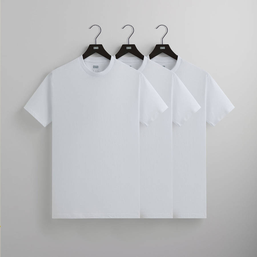 White Men Kith 3-Pack Undershirt T-Shirt | 3265-AOZWG