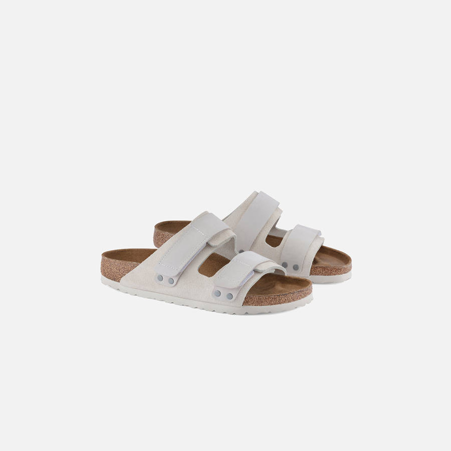 White Men Kith Birkenstock Uji Sandals | 6750-DSBMR