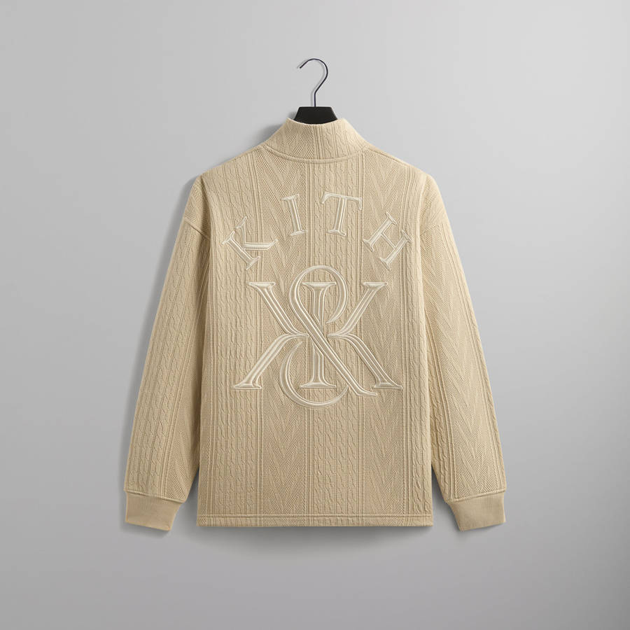 White Men Kith Cable Fleece Quarter Zip Sweatshirts | 7450-MYHTD
