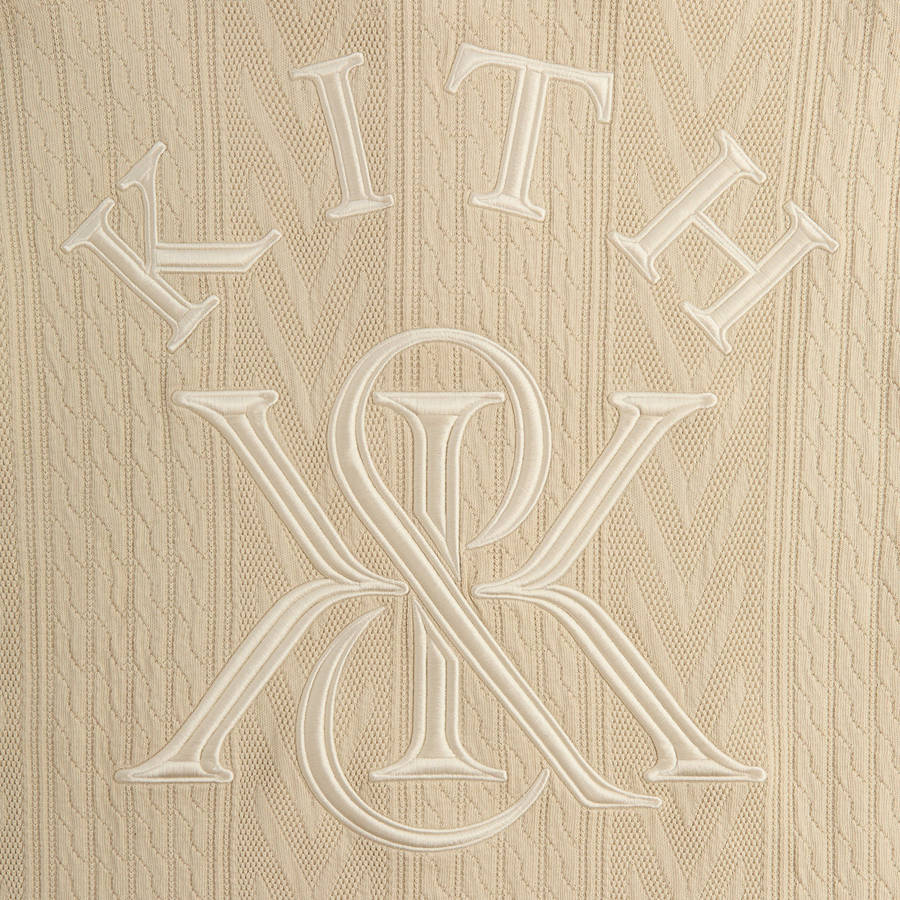 White Men Kith Cable Fleece Quarter Zip Sweatshirts | 7450-MYHTD