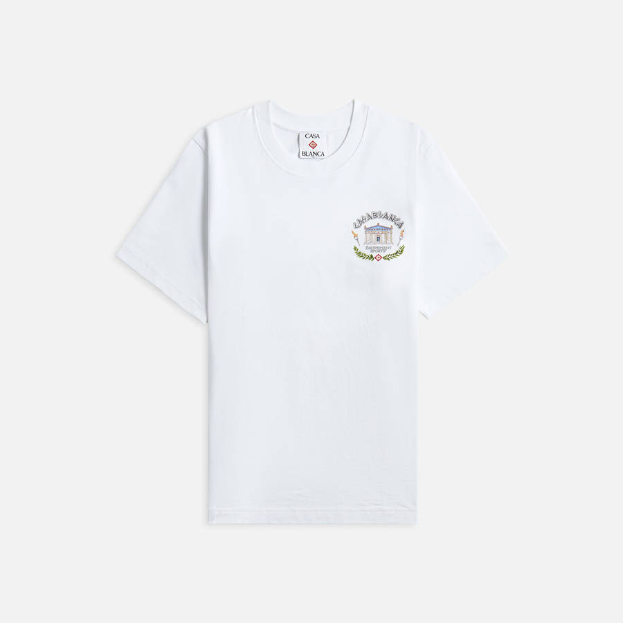 White Men Kith Casablanca Le Temple Du Sport Printed T-Shirt | 1328-TXCNJ
