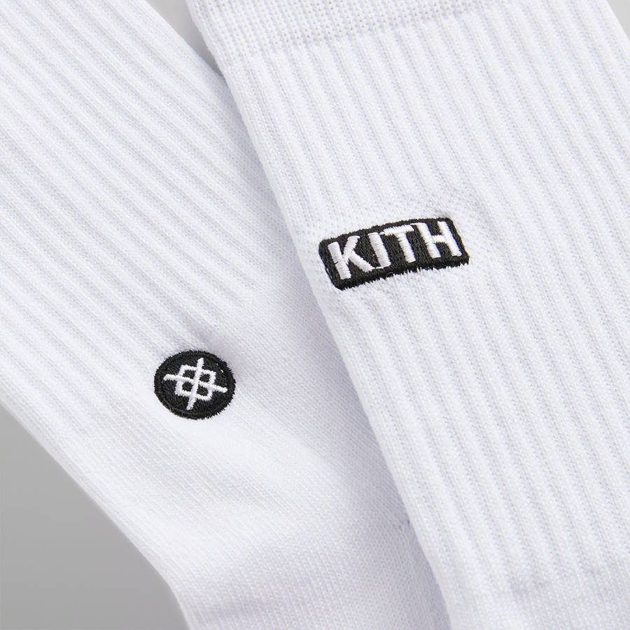 White Men Kith Classics for Stance 2.0 Classic Crew Socks | 5681-MOZFD