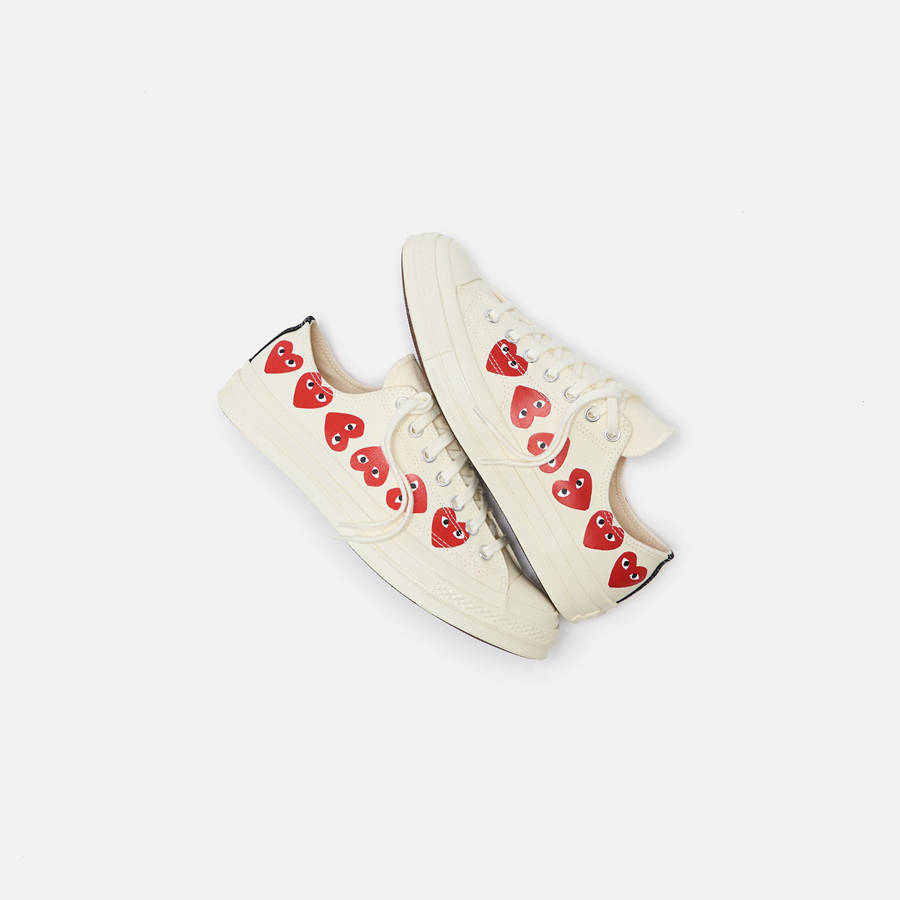 White Men Kith Converse x Comme des Garçons CDG Play Chuck Taylor Low Sneakers | 9634-JBNGC