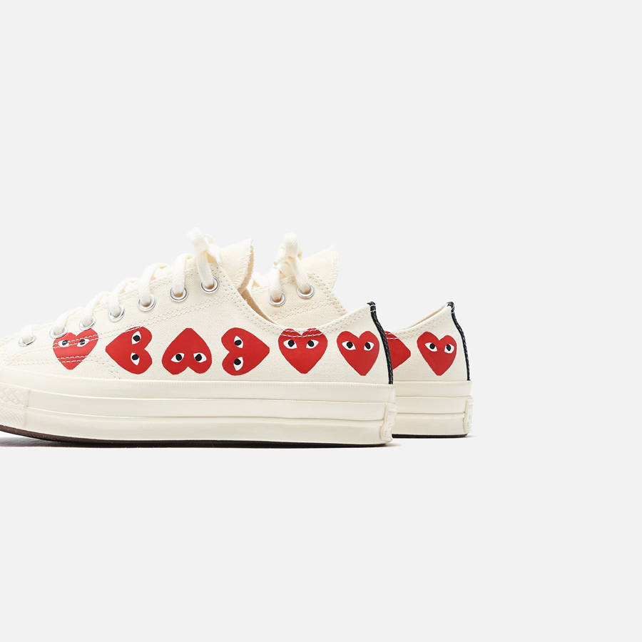 White Men Kith Converse x Comme des Garçons CDG Play Chuck Taylor Low Sneakers | 9634-JBNGC