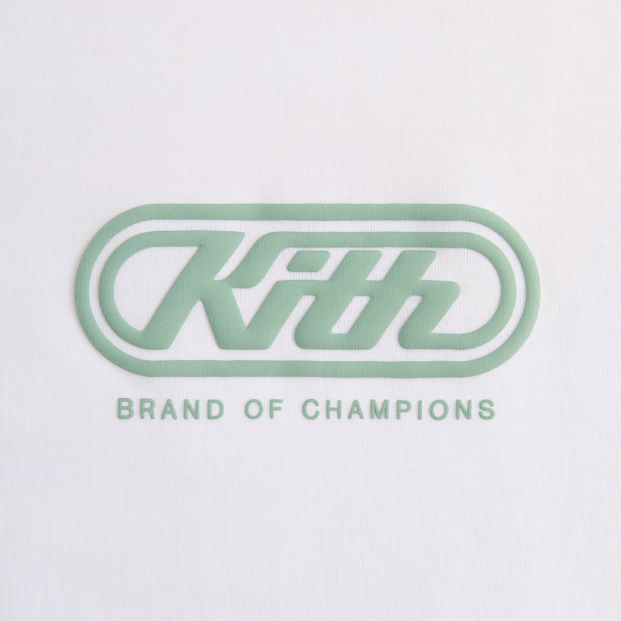 White Men Kith Cycling Poster T-Shirt | 6498-EPQHX