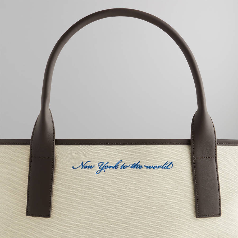 White Men Kith Embroidered Canvas Tote Bags | 5670-XHRVY