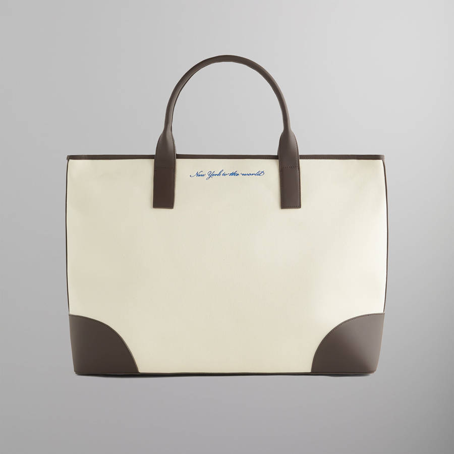 White Men Kith Embroidered Canvas Tote Bags | 5670-XHRVY