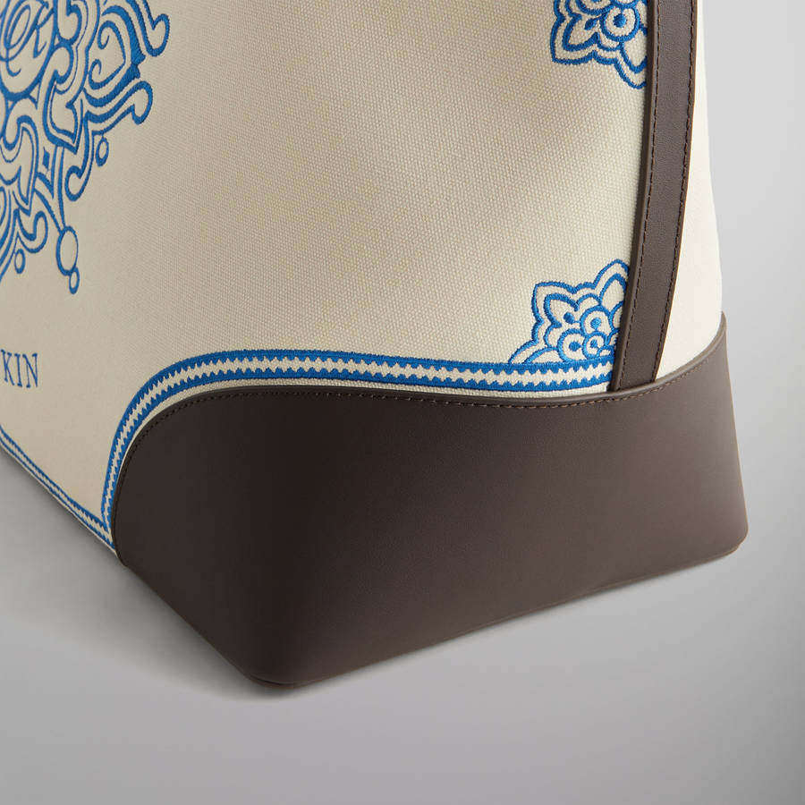 White Men Kith Embroidered Canvas Tote Bags | 5670-XHRVY
