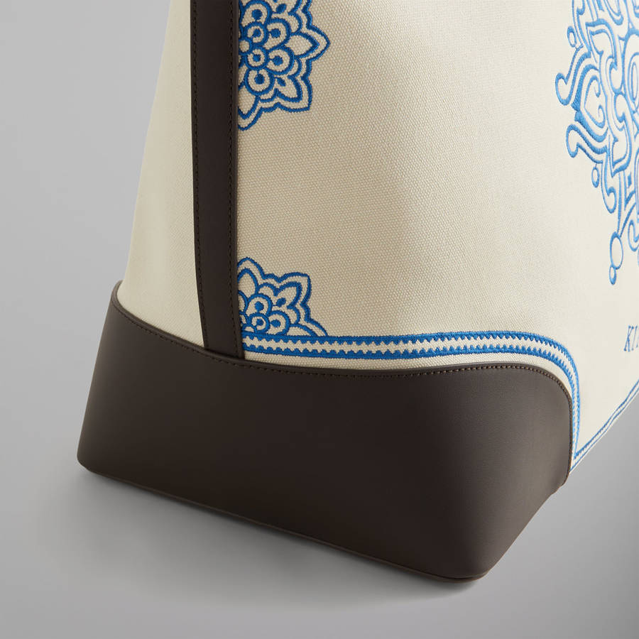 White Men Kith Embroidered Canvas Tote Bags | 5670-XHRVY