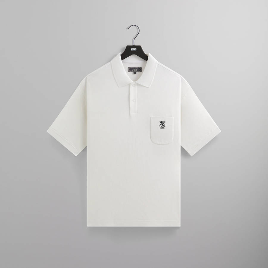 White Men Kith Ethan Pique Polo Shirts | 3756-XZRUL