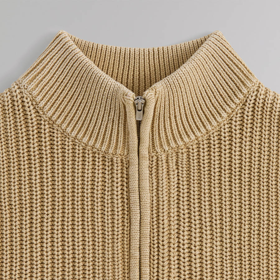 White Men Kith Garment Dyed Wyona Quarter Zip Sweatshirts | 3521-XQHKP