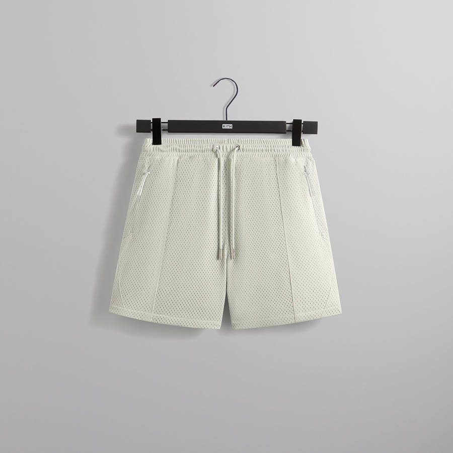 White Men Kith Harden Panelled Mesh Shorts | 7693-IPUYW