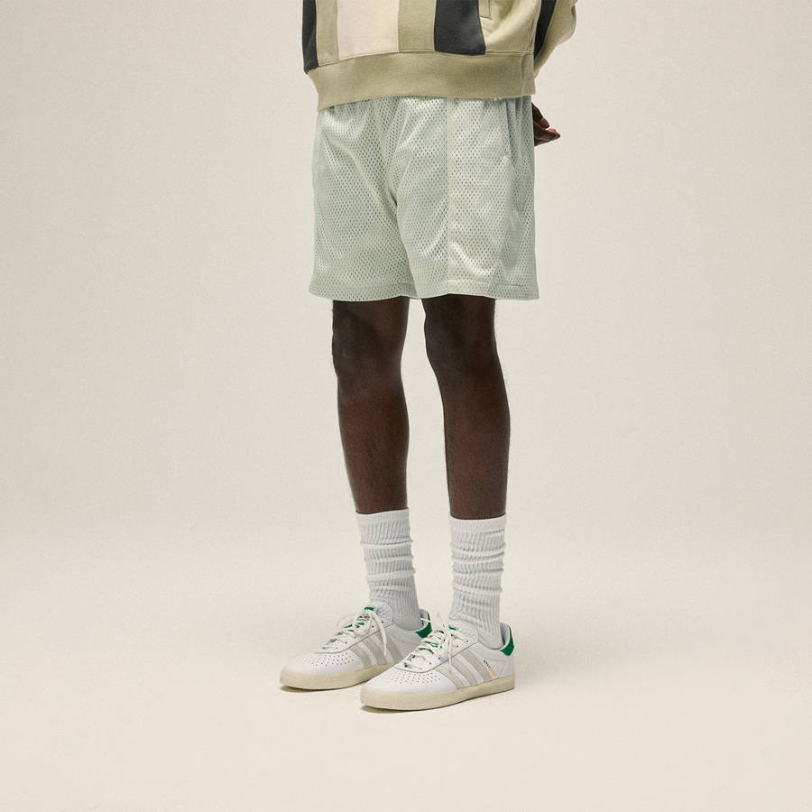White Men Kith Harden Panelled Mesh Shorts | 7693-IPUYW