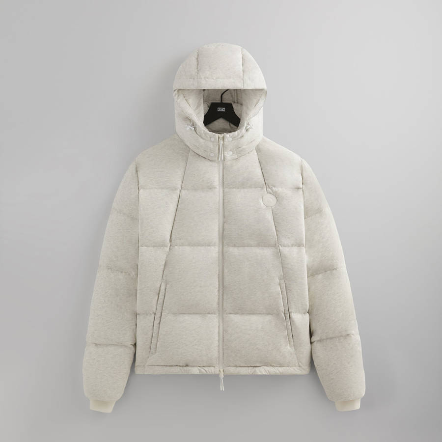 White Men Kith Jersey Midi Puffers | 5619-JFLPN