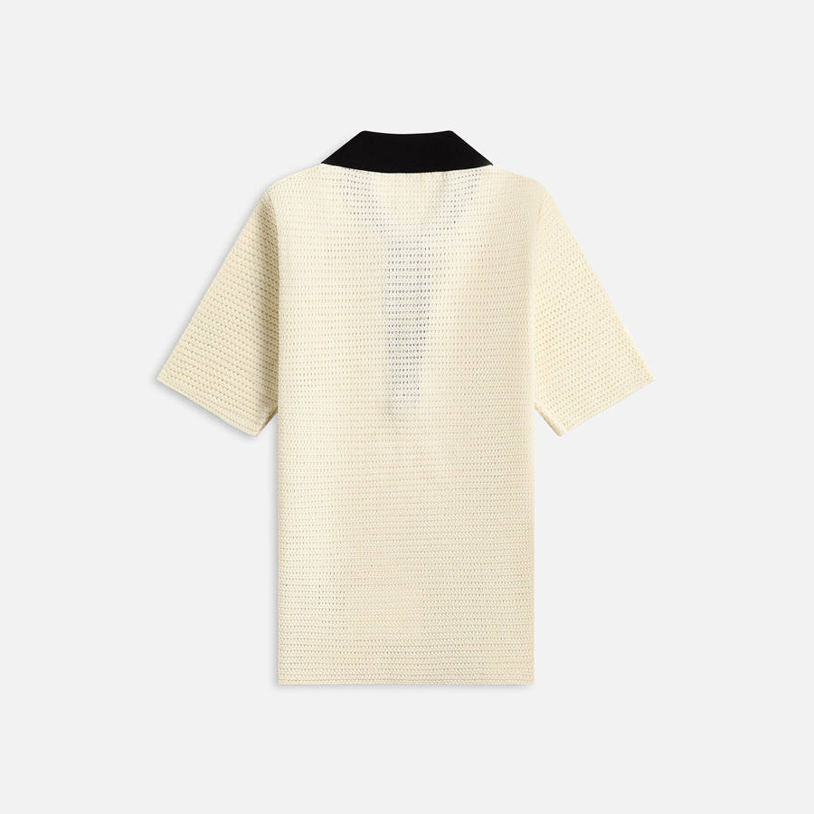 White Men Kith Jil Sander Knit Polo Shirts | 5421-DVBSX
