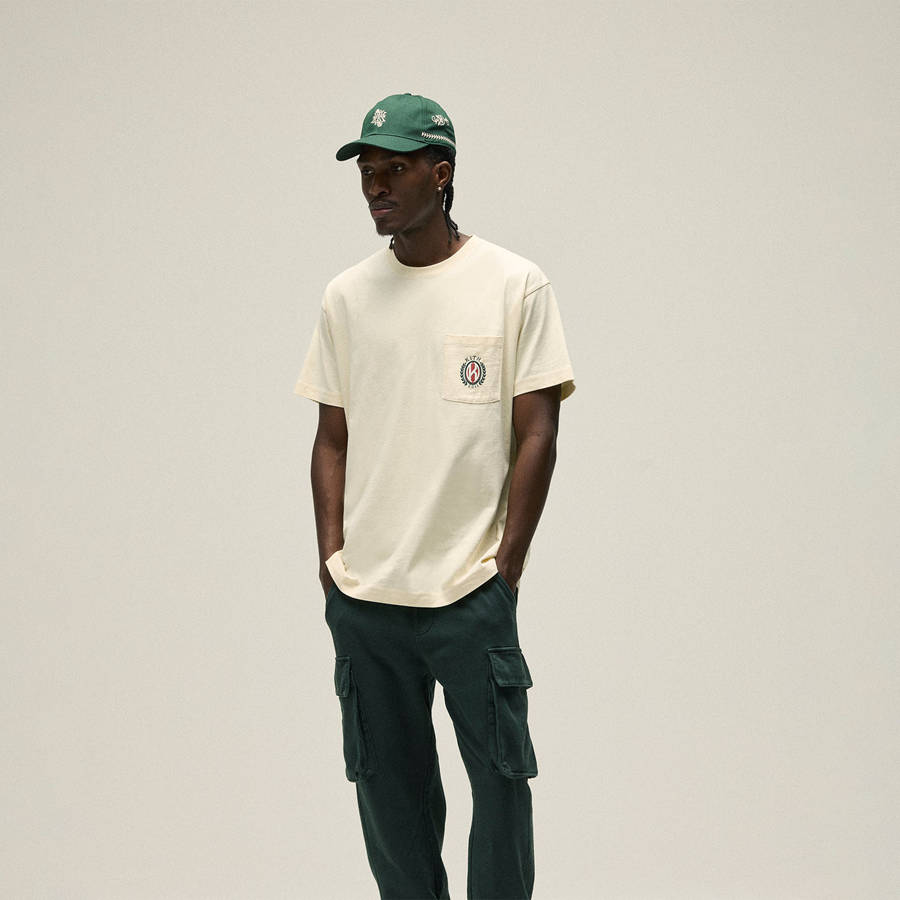 White Men Kith K Shield Pocket Shirts | 2140-SEOWP