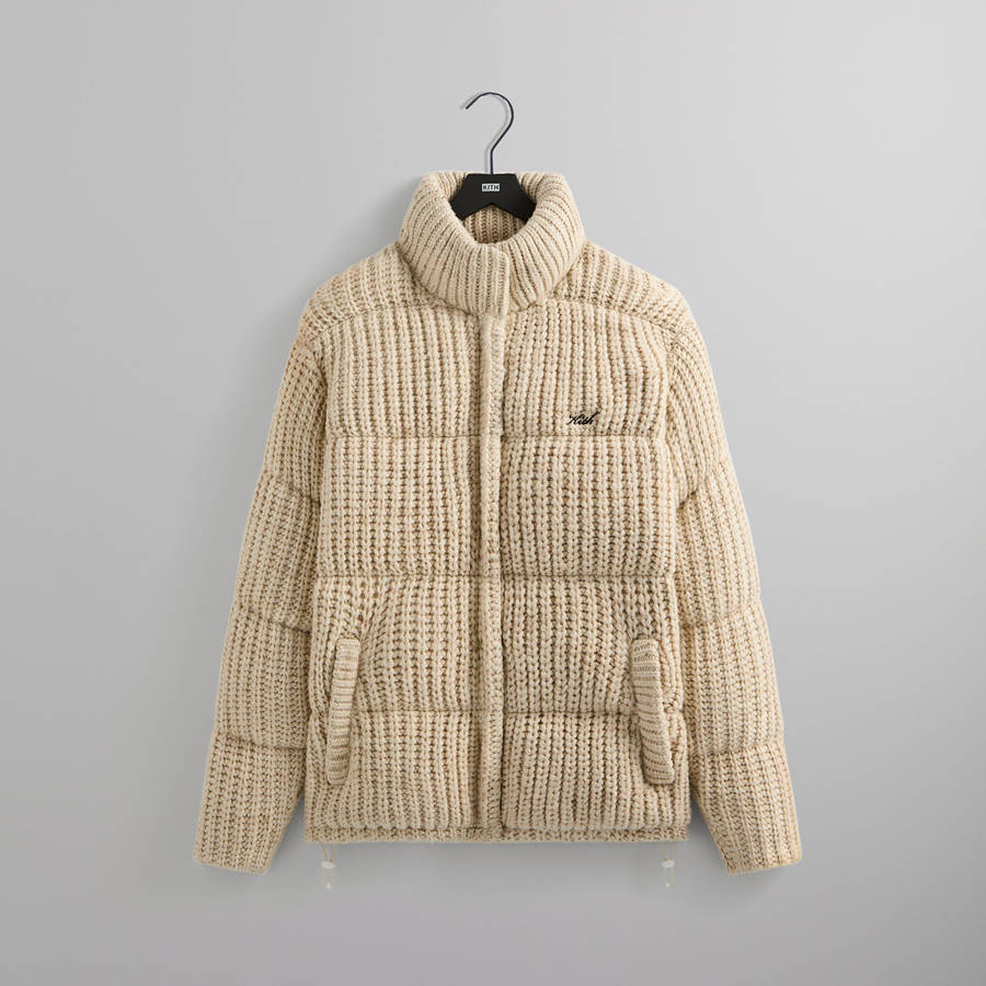 White Men Kith Killington Knit Puffer Jackets | 8106-TEYIW