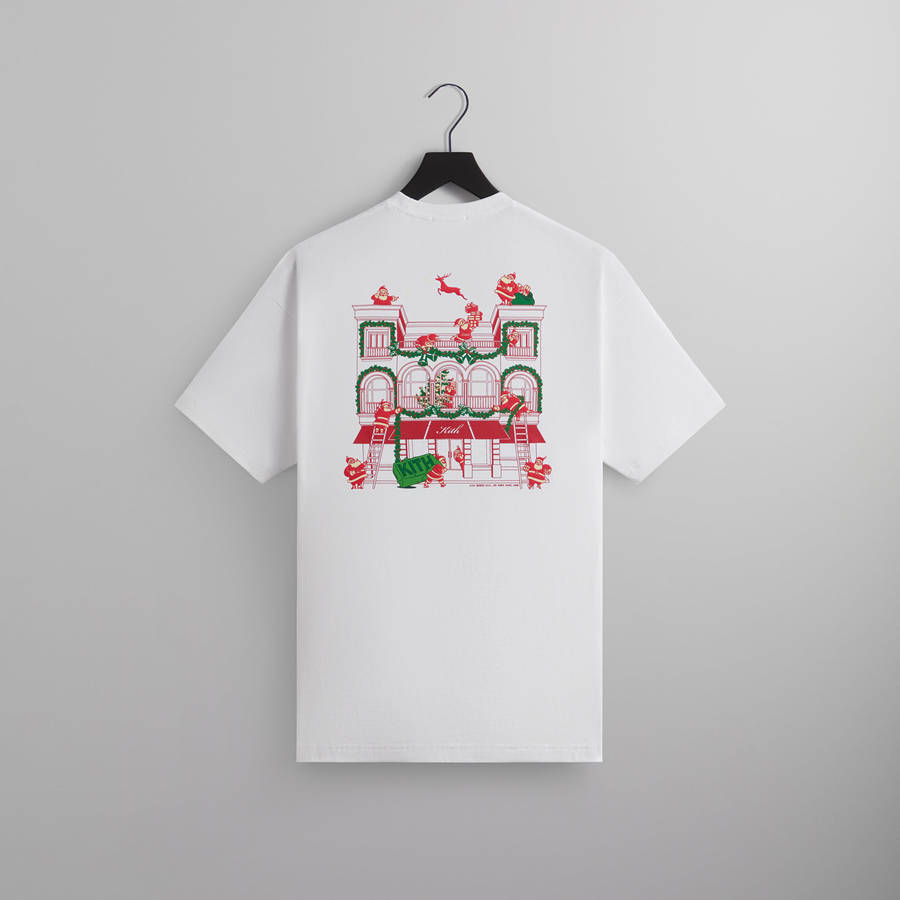 White Men Kith Kithmas Comic Santa Rodeo Shirts | 2849-TVZMG