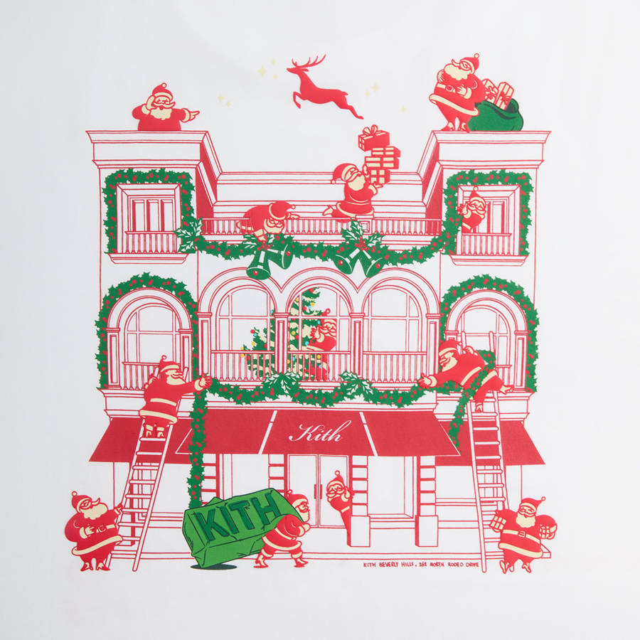 White Men Kith Kithmas Comic Santa Rodeo Shirts | 2849-TVZMG
