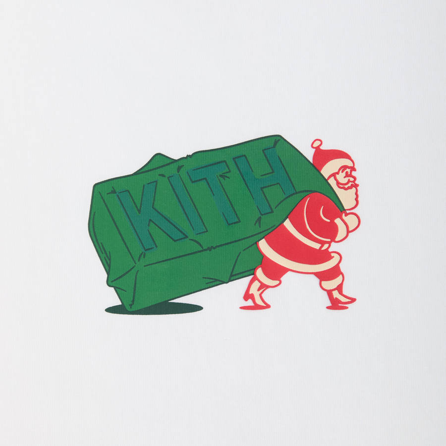 White Men Kith Kithmas Comic Santa Shirts | 7529-HVMKQ