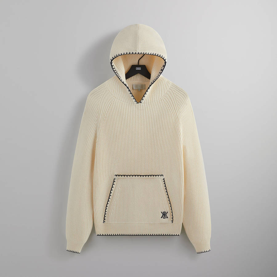 White Men Kith Knit Miles Hoodie Sweatshirts | 4375-FEGYO
