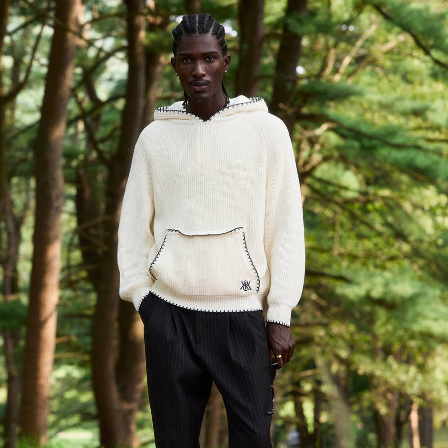 White Men Kith Knit Miles Hoodie Sweatshirts | 4375-FEGYO