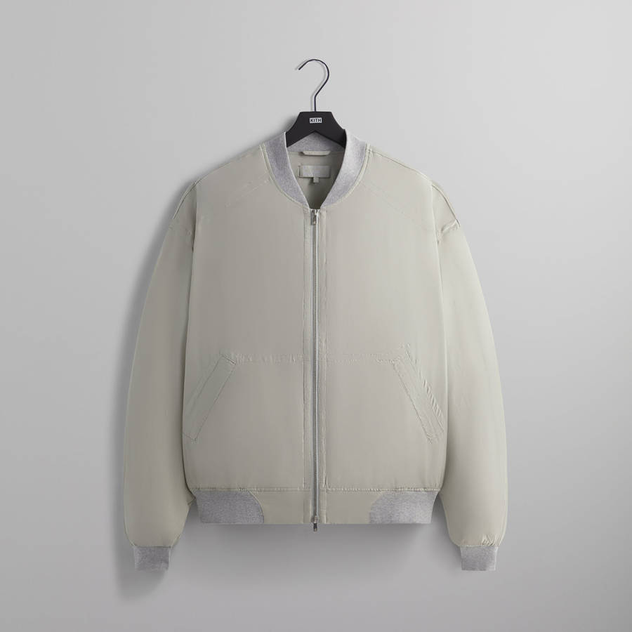 White Men Kith Koen Washed Silk Bomber Jackets | 5761-BZCNG